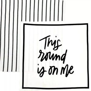 BAR TOWELS NEW 2-Pack 100% Cotton Fun Quote